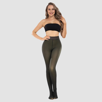Fleece Lined Tights One-Lined Seams both front and back