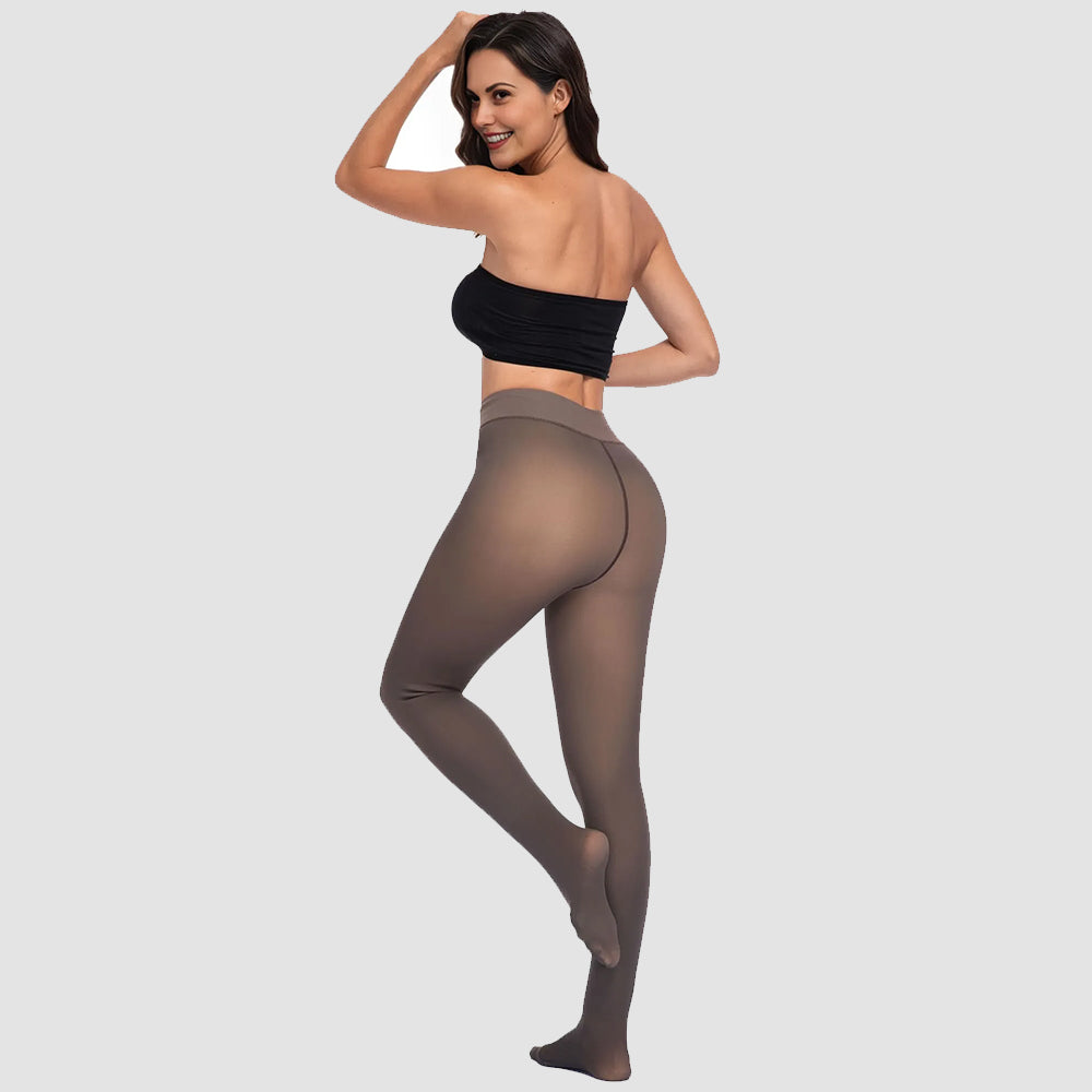 Fleece Lined Tights One-Lined Seams both front and back