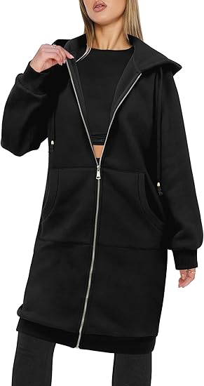 Women Casual Zip up Fleece Hoodies
