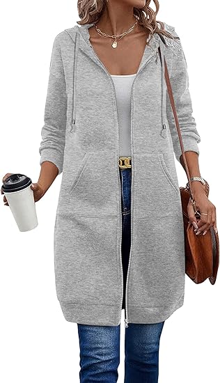 Women Casual Zip up Fleece Hoodies