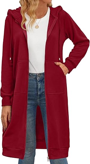 Women Casual Zip up Fleece Hoodies