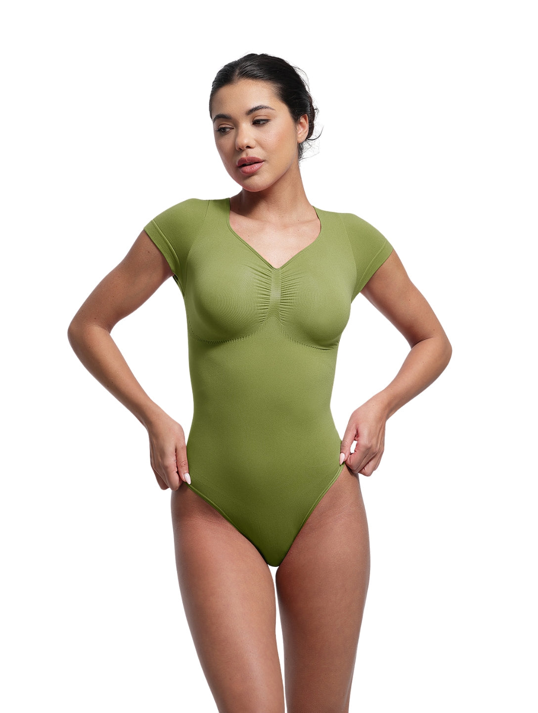 V-Neck Sculpting Tee Bodysuit