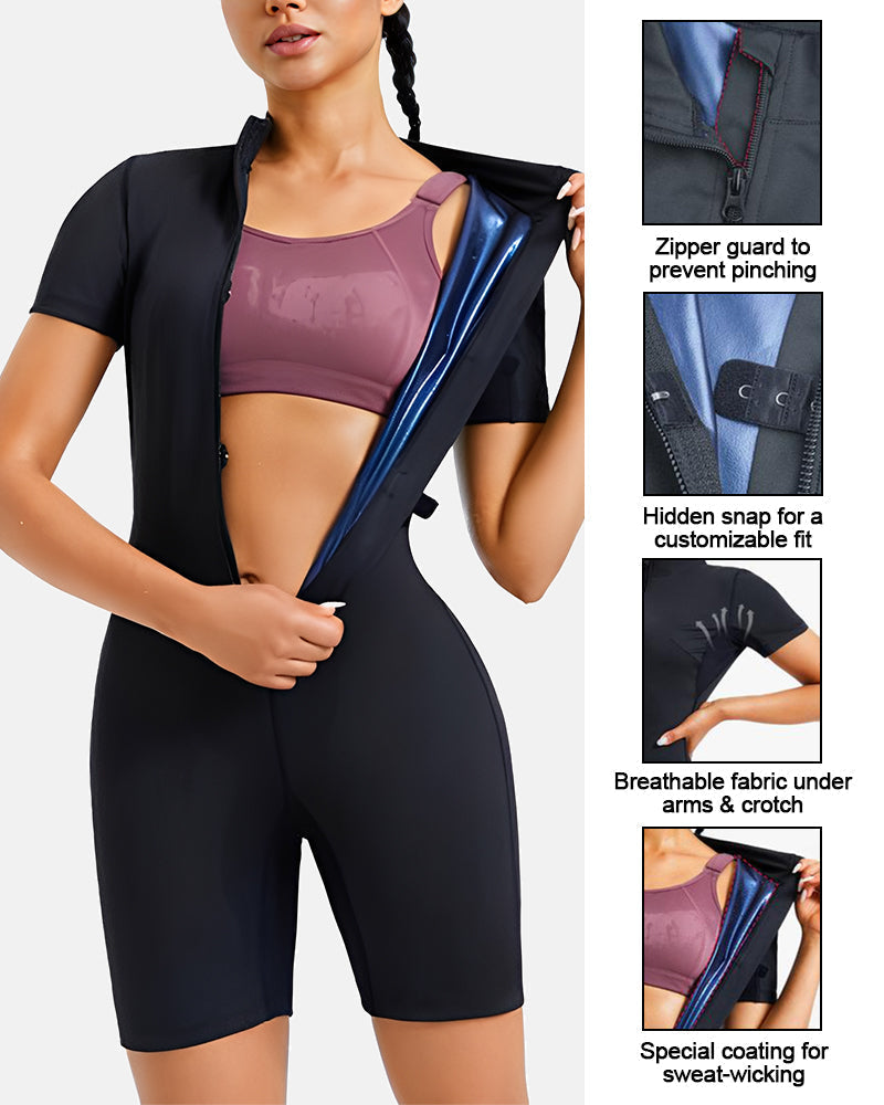 Women's Full Body Sauna Suit for Waist Training and Belly Fat Workouts
