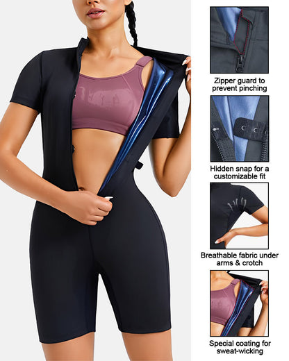 Women's Full Body Sauna Suit for Waist Training and Belly Fat Workouts