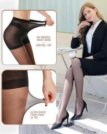 40D Run-Resistant Sheer Tights
