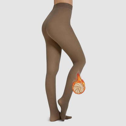 Fleece Lined Tights One-Lined Seams both front and back