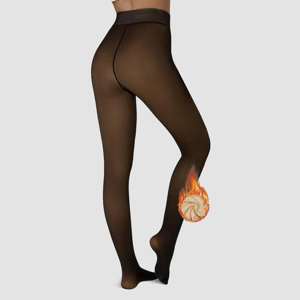 Fleece Lined Tights One-Lined Seams both front and back